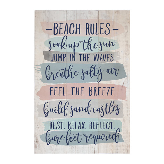 Beach Rules - Rustic Pallet