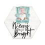 Merry And Bright Gnome - Honeycomb Coasters