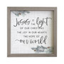 Jesus Is The Light - Rustic Frame