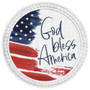 God Bless America - Beaded Round Wall Art