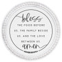 Bless The Food - Beaded Round Wall Art