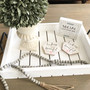 RUSTIC TRAY SET - WHITE WOOD