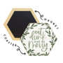 Eat Drink Greenery - Honeycomb Coasters