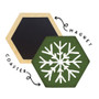 Green Snowflake - Honeycomb Coasters
