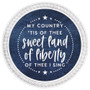 Land Of Liberty Denim - Beaded Round Wall Art