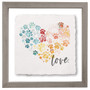 Love Pawprint Heart - Floating Art Square