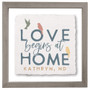 Love Begins Birds PER - Floating Art Square