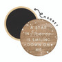 Heaven Smiling Down - Round Magnet
