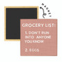 Grocery List Pink- Square Magnet