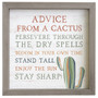 Advice Cactus - Rustic Framed Art