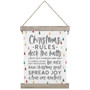 Christmas Rules - Hanging Canvas