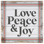 Love Peace Joy Plaid 8x8 - Perfect Pallet Petites