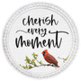 Cherish Moment Cardinal - Beaded Art Round