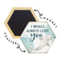 Whale Always Love - Honeycomb Coasters