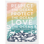 Respect The Ocean PER 9x12 - Wrapped Canvas