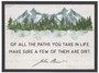 John Muir Quote - Thin Frame Rectangle