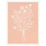 Pink Flower Bouquet - Thin Frame Rectangle