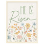 He Is Risen Floral- Thin Frame Rectangle