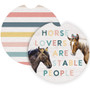 Horse Lovers Stripes - Car Coasters