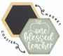 Blessed Teacher Green - Honeycomb Coasters