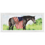 American Flag Horse - Beaded Art Rectangles