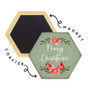 Merry Cardinal Poinsettia - Honeycomb Coasters