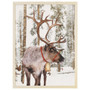 Santa's Reindeer - W - Thin Frame Rectangle