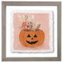 Jack-O-Lantern Florals - Floating Art Square