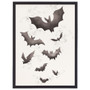 Watercolor Bats- B - Thin Frame Rectangle