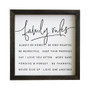 Family Rules - Rustic Frame
