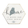 Home Heart Story STATE - Honeycomb Coasters
