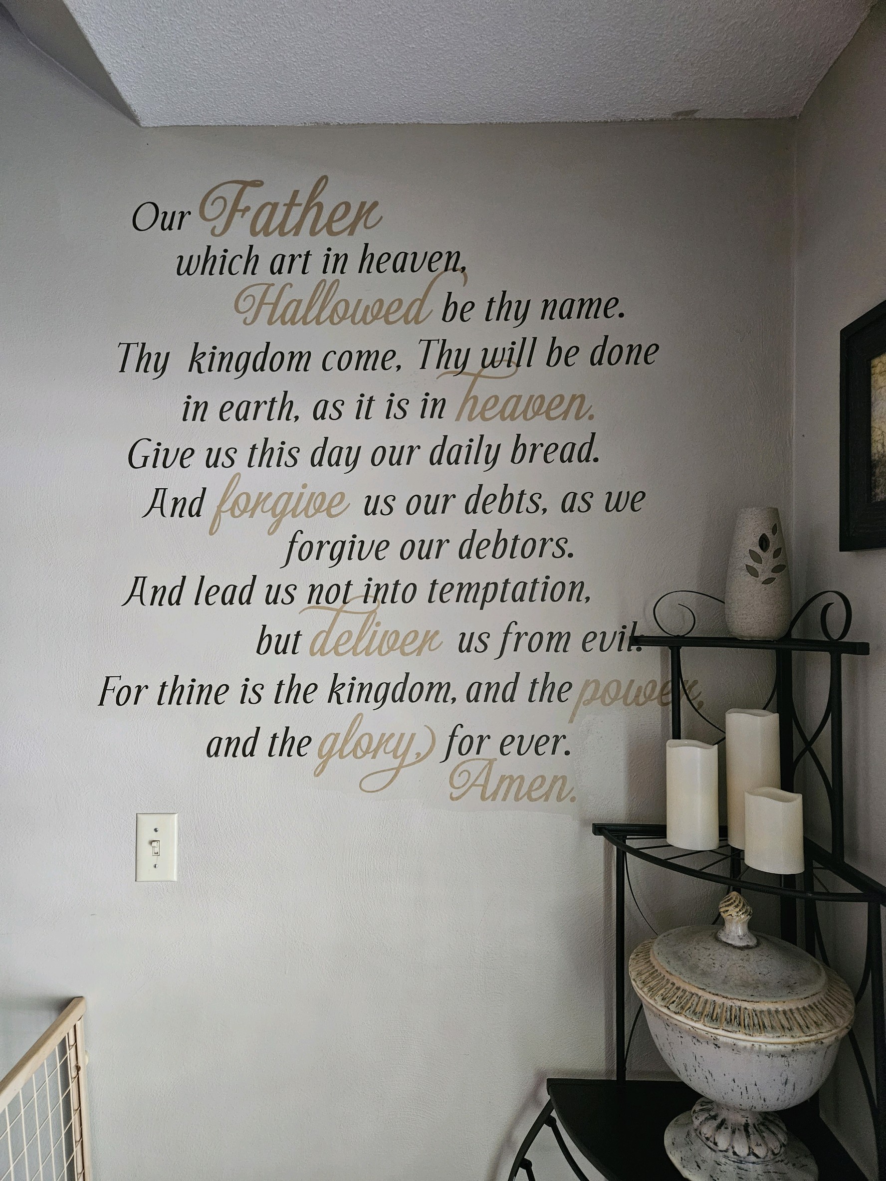 Give Us This Day our Daily Bread - Lords Prayer Stencil