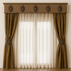 Old World Elegance:  Custom Drapery Medallions Meet Timeless Design