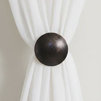 Urban Eclipse Drapery Medallion or Drapery Hardware by Metropolis Iron (metroiron), 2-1/4" - 5" diameters, 3-5" projection. Urban Eclipse Drapery Medallion or Drapery Hardware by Metropolis Iron (metroiron), 2-1/4" - 5" diameters, 3-5" projection.