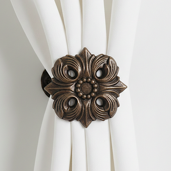 Traditional Medium Drapery Medallion or Hardware by Metropolis Iron (metroiron) Traditional Medium Drapery Medallion or Hardware by Metropolis Iron (metroiron)