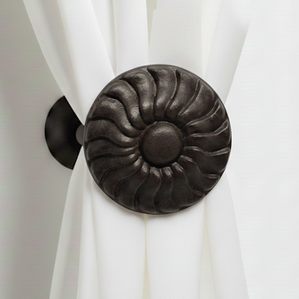 Contemporary Large Drapery Medallion or drapery hardware by Metropolis Iron (metroiron) Contemporary Large Drapery Medallion or drapery hardware by Metropolis Iron (metroiron)