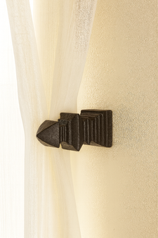 Pagoda Prominent Drapery Medallion – 3-9/16″ L X 2-1/2″ H
