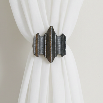 Collared Prominent Drapery Medallion or Drapery Hardware by Metropolis Iron (metroiron)