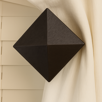 Oversized Contemporary Pyramid Drapery medallion/hardware Oversized Contemporary Pyramid Drapery medallion/hardware