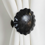 Contemporary ruffled drapery medallion or drapery hardware by Metropolis Iron (metroiron)