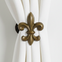Fleur di Lis Drapery Medallion or Hardware by Metropolis Iron (metroiron)