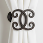 Interlocking Scrolls Drapery Medallion or Drapery Hardware by Metropolis Iron (metroiron)