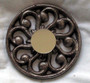 Classic Dazzling Drapery Medallion 1 Inch Mirror. Drapery Hardware by Metropolis Iron (metroiron)