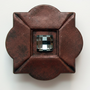 Square Mirrored Drapery Medallion. Drapery Hardware by Metropolis Iron (metroiron)