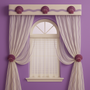 Authentic Pectin Purple Scallion Seashell Drapery Medallion