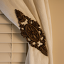 Extra large traditional drapery medallion Acanthus Royale Drapery Medallion or hardware made by Metropolis Iron (metroiron)