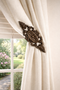 Extra large traditional drapery medallion Acanthus Royale Drapery Medallion or hardware made by Metropolis Iron