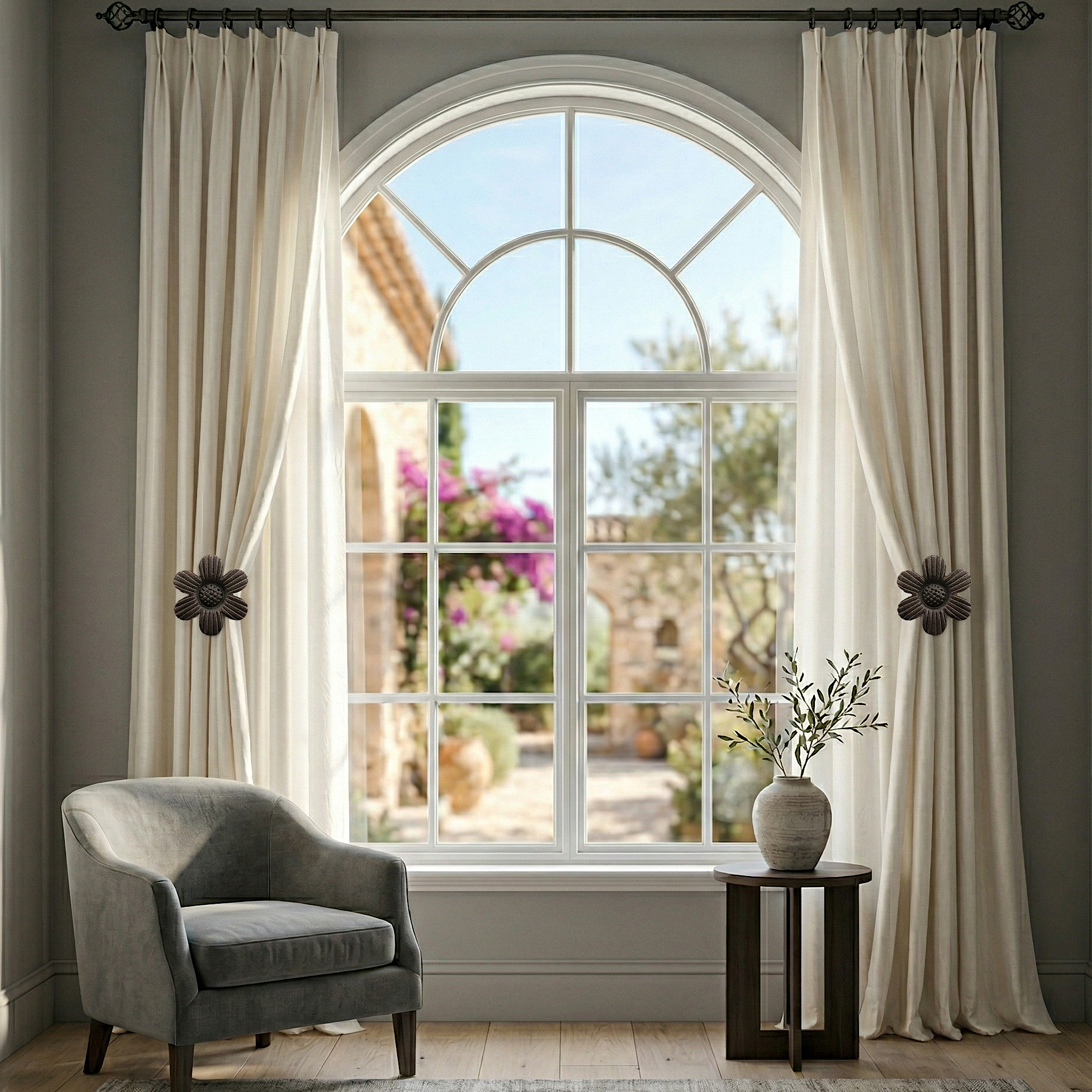 Using Drapery Medallions as Architectural Focal Points