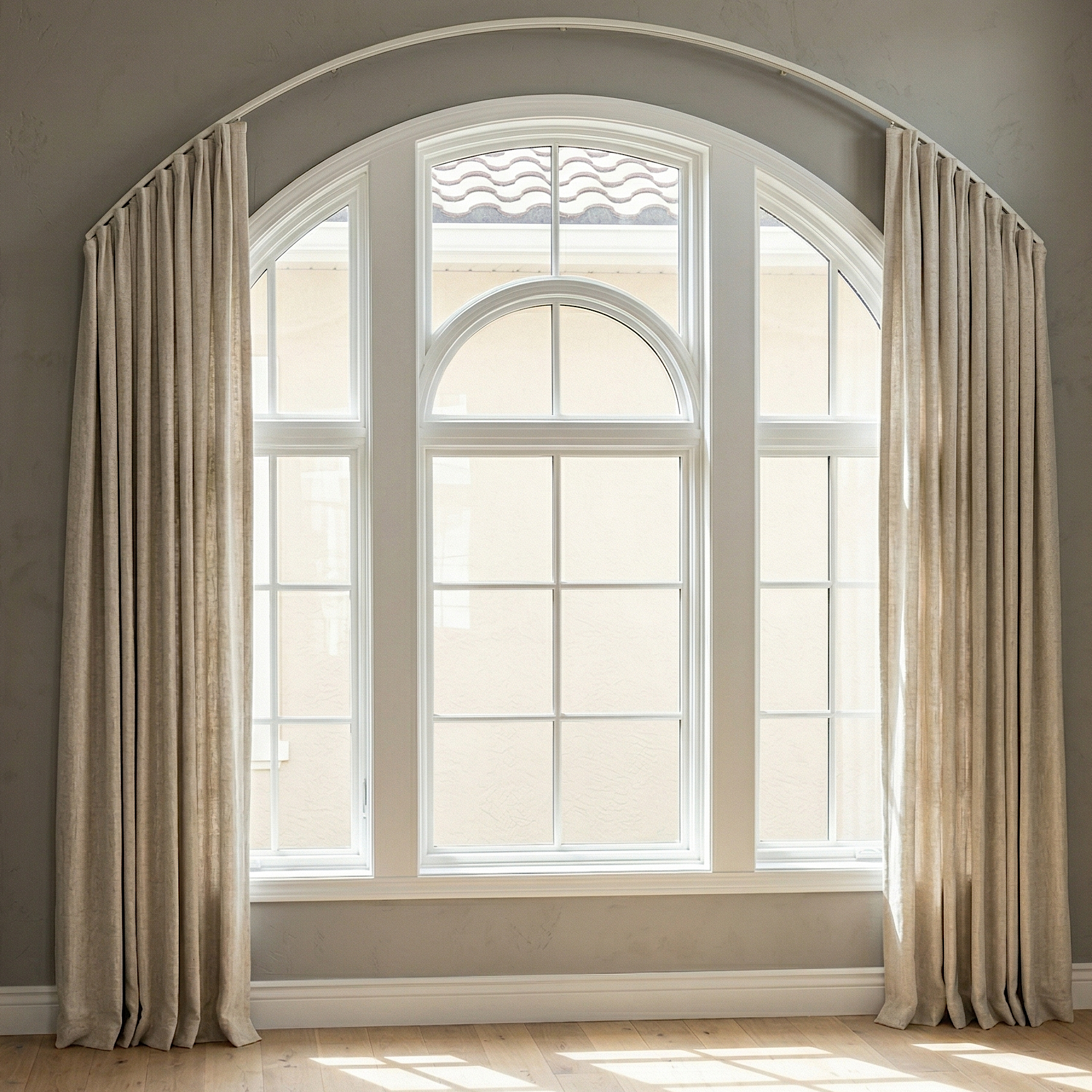High End Hardware for Arched Windows - Metropolis Iron