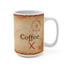 Pirate Map Coffee or Tea Mug 15oz|Nautical Pirate Theme Design| Coffee Tea Cocoa